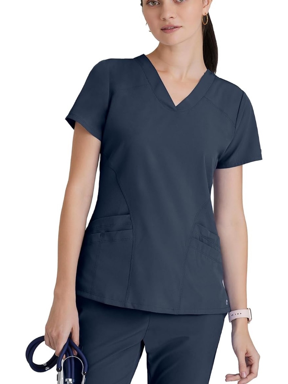 Barco One Scrub set in size XS-Small/ XS Top/ Small Bottoms/ Steel Gray color